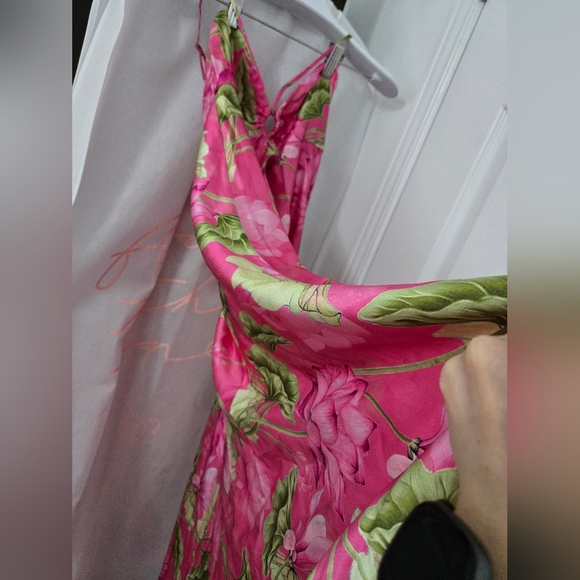 Rocco Sand Ren Silk High Low Dress - Picture 5 of 5